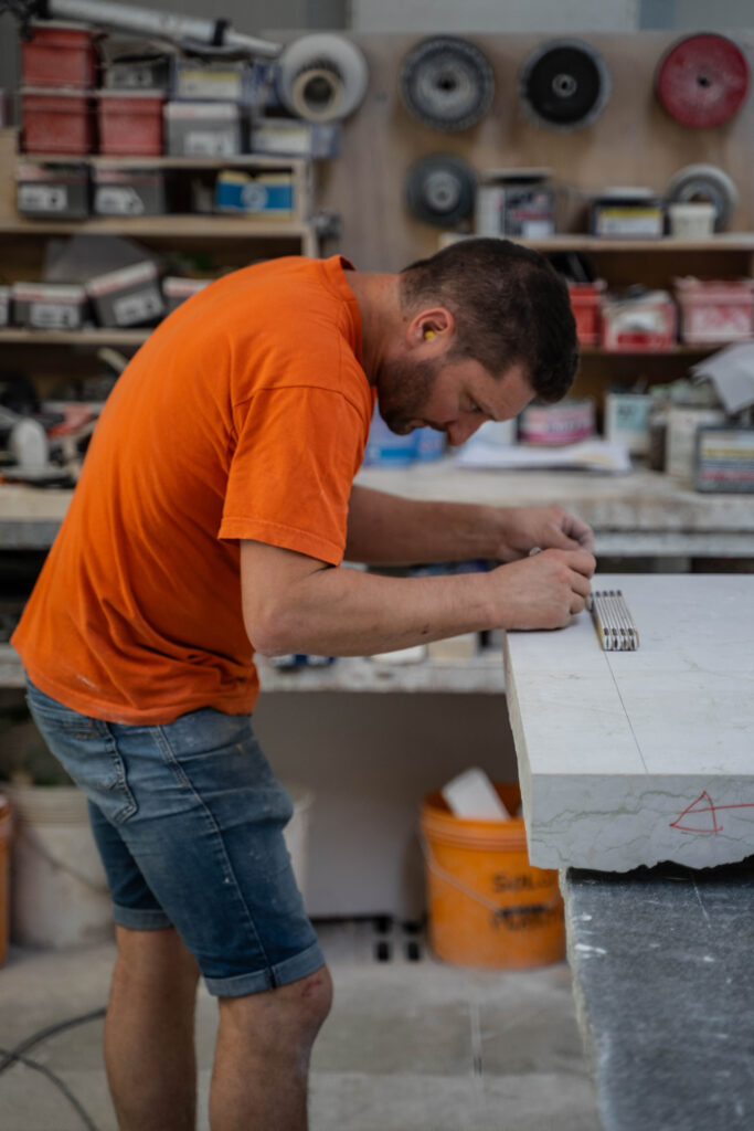 Artisan Stoneworks New York Luxury Stonework David Yurman Miami Design District Measuring