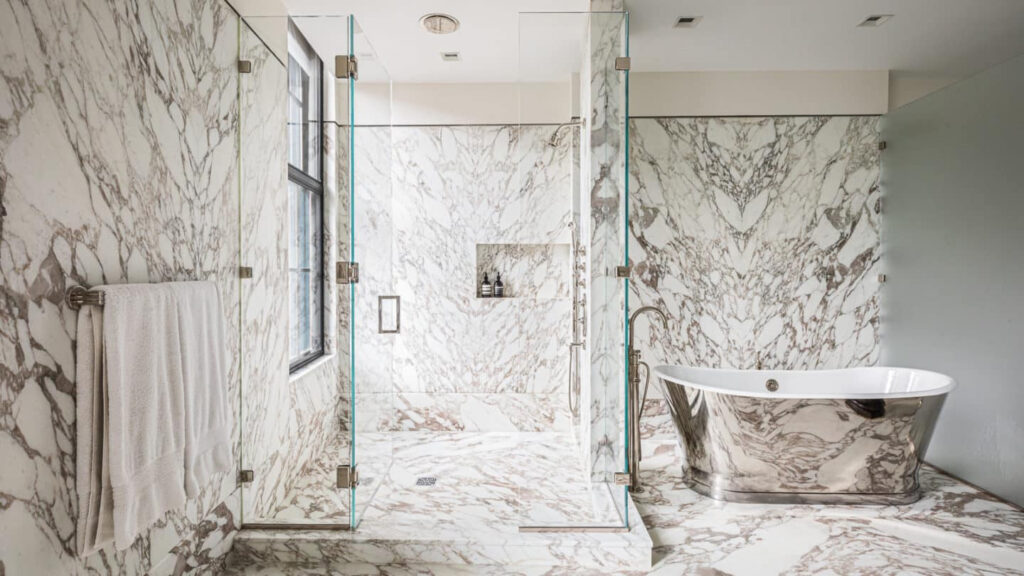 Artisan Stoneworks New York Luxury Stonework Puck Building Residence Master Bathroom