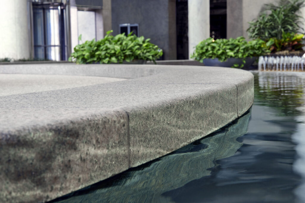Artisan Stoneworks New York Luxury Stonework Rxr Winter Garden Pool Detail Shot