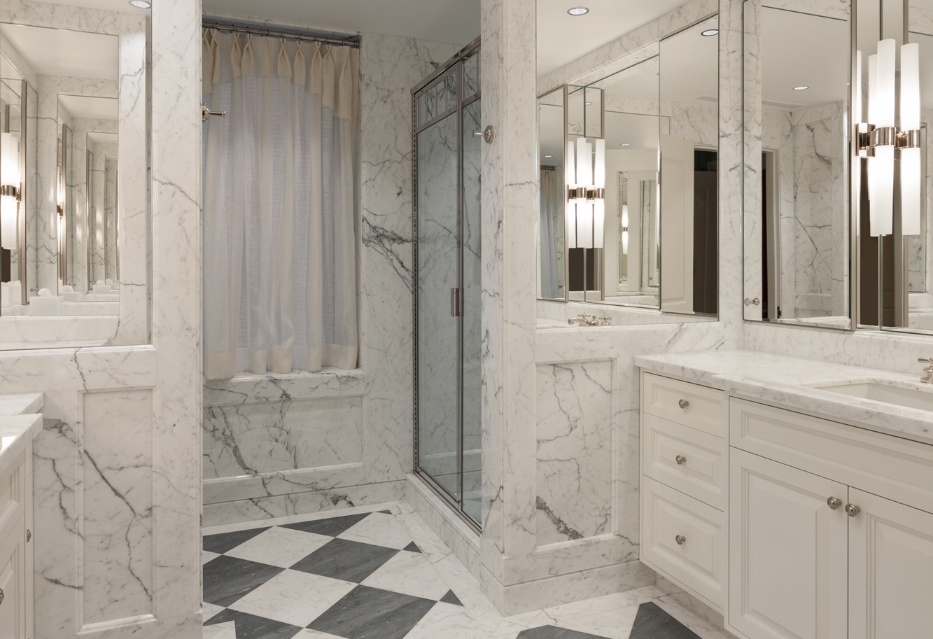 Artisan Stoneworks New York Luxury Stonework Upper East Side Residence Bathroom Shower